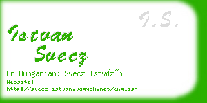 istvan svecz business card